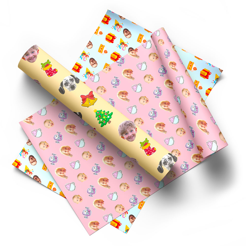 Beautiful custom wrapping paper designs showcasing various patterns and styles